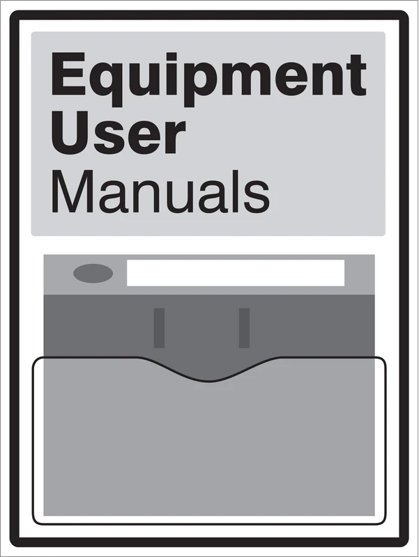 Equipment Manuals Document Holder on 10mm Foam PVC 450x600mm - Image 1
