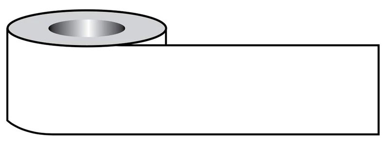 Plain White barrier tape 200m x 75mm non-adhesive polythene