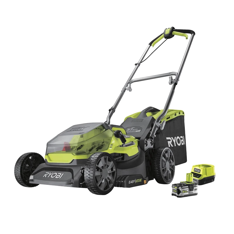 18 V Brushless Mower/Carbon Free Motor - Cutting Diameter 37 cm - Pickup and Mulching - 1 Lithium Battery 18V 5.0 Ah and 1 Fast Charger 2.0 A - Image 1