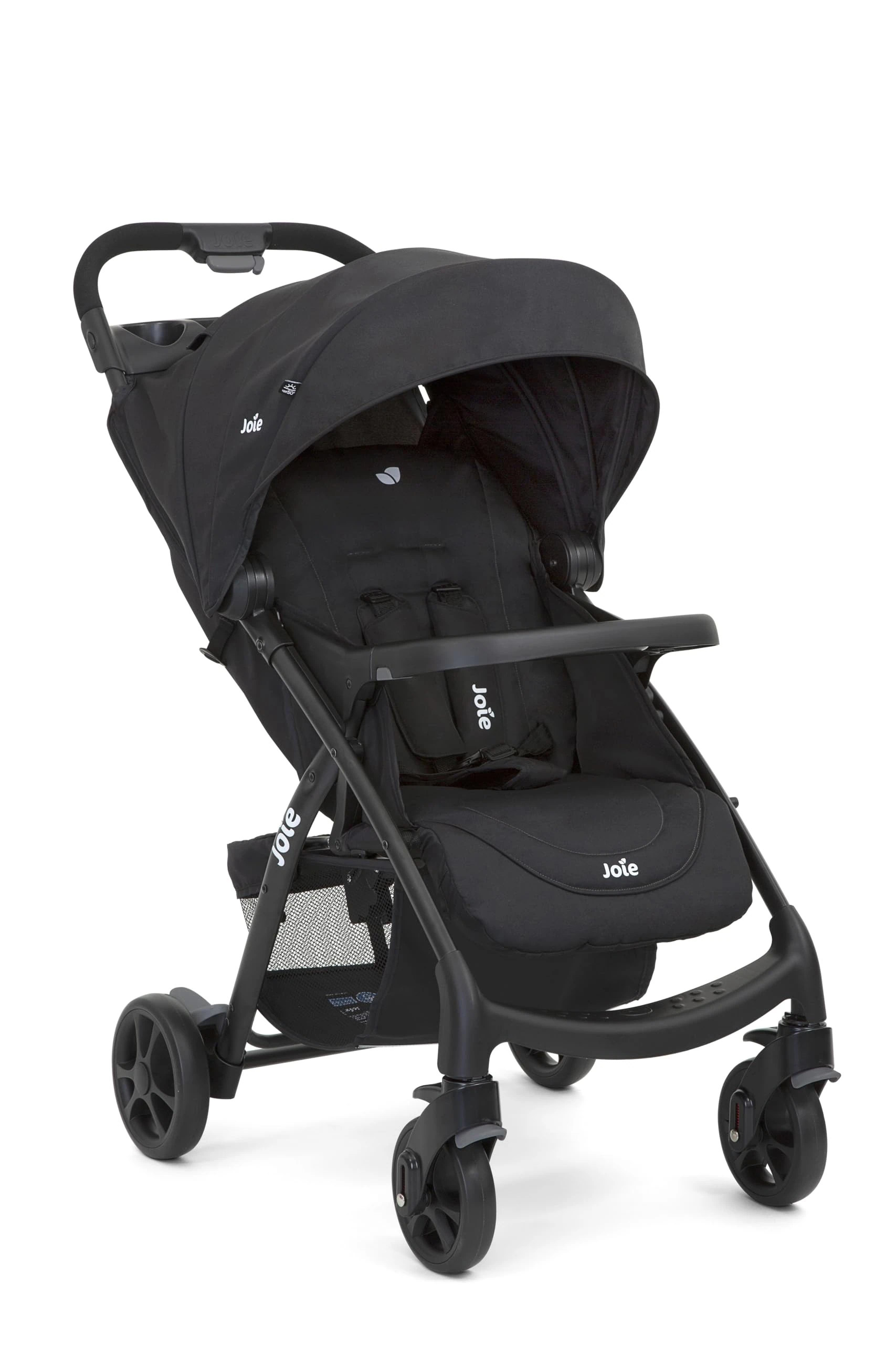 Joie Muze LX Fully Featured Lie-Flat Stroller with footmuff (Birth to Approx. 3 Years, 0-15kg) - Coal