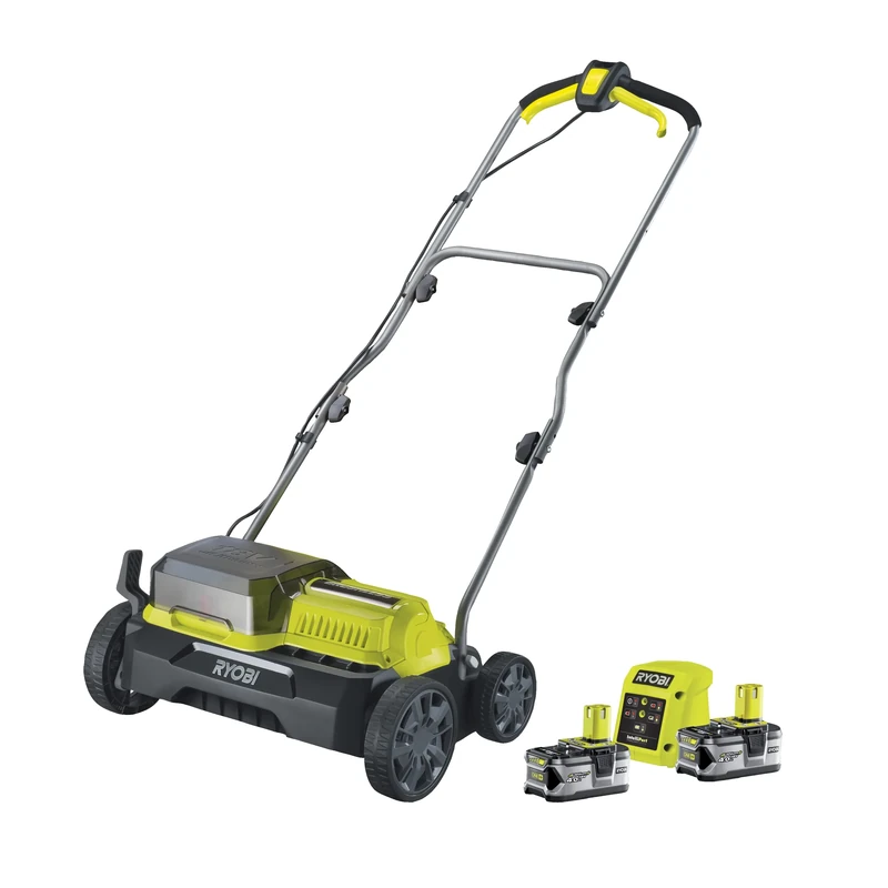 Ryobi Scarifier 2 x 18V LithiumPlus Fusion Brushless – Diameter 35 cm – 55L – 2 x 4.0 Ah Batteries – 1 Fast Charger RY18SFX35A-240