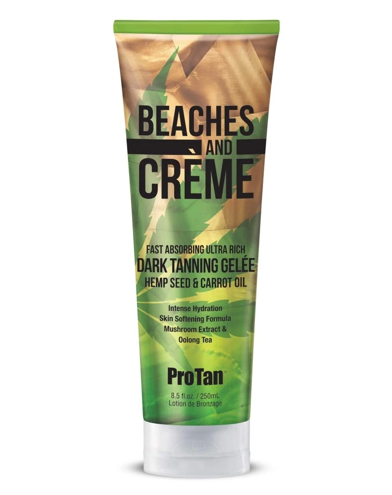 ProTan Beaches & Creme Fast Absorbing Ultra Rich Dark Tanning Gelee with Hemp Seed & Carrot Oil 250ml