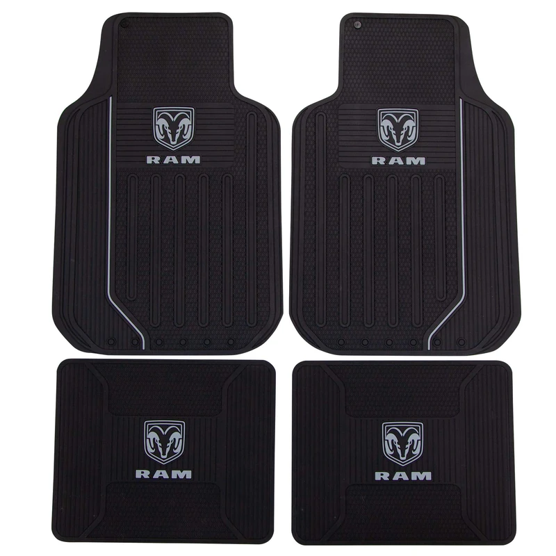 Plasticolor 008854Z04 4pc RAM Elite Series Gray Logo Floor Mats