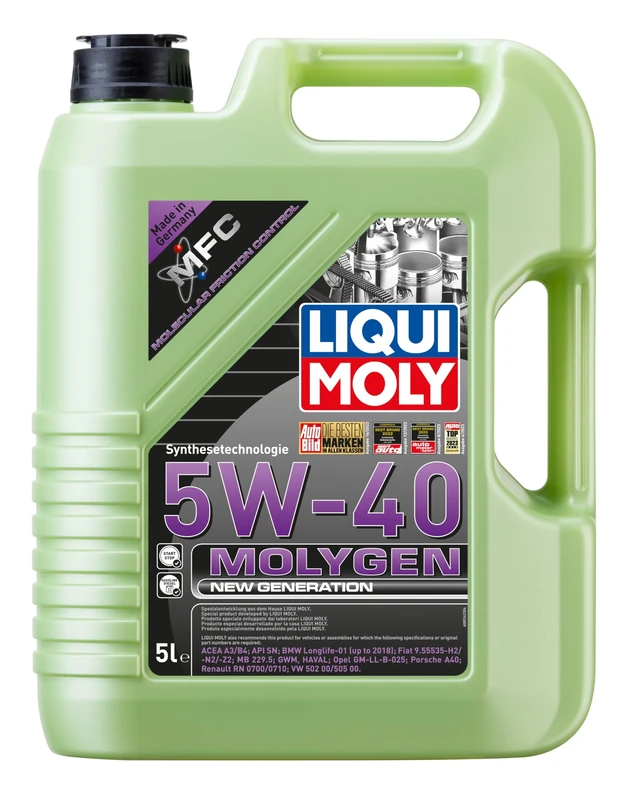 LIQUI MOLY Molygen New Generation 5W-40 5L Engine oil SKU: 8536, yellow