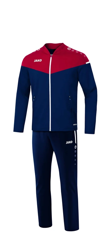 JAKO Men's Champ 2.0 Pr Tracksuit, Navy/Chili Red, 4XL EU