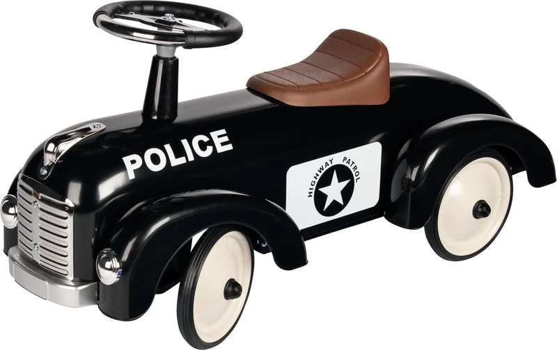 Goki Ride-on Vehicle - Police, Black Metal Ride On Toys for Children Ages 2+