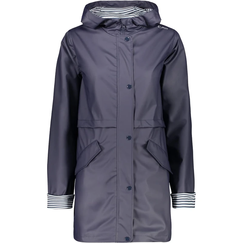 CMP - Woman Jacket Fix Hood, Black Blue, XL
