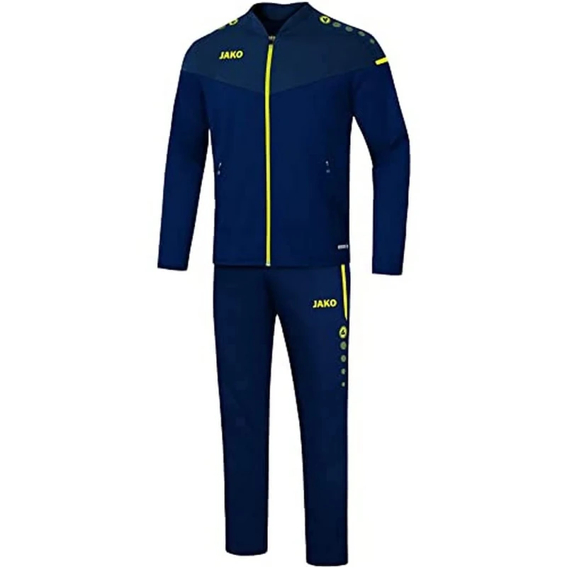 JAKO Women's Champ 2.0 Presentation Suit Navy/Dark Blue/Neon Yellow, 40