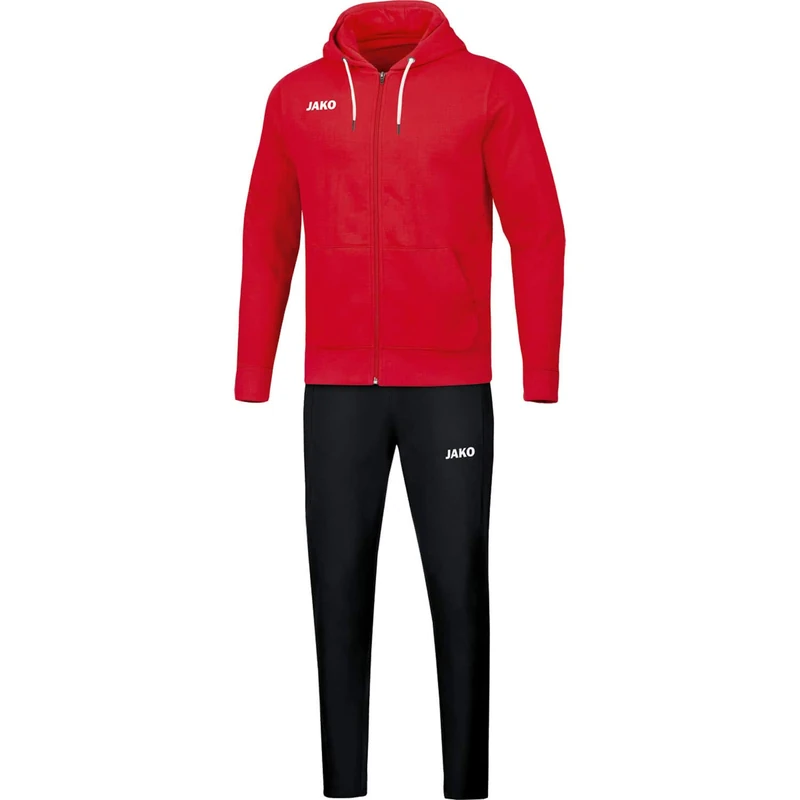 JAKO Men's Tracksuit Base with Hood, Red, XXL, M9665 - Image 1