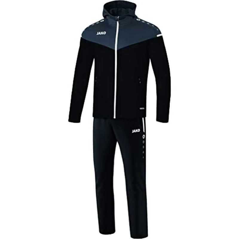 JAKO Women's Champ 2.0 Hooded Presentation Suit, Black/Anthracite, 34