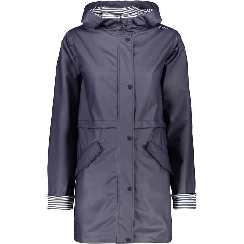 CMP - Woman Jacket Fix Hood, Black Blue, M