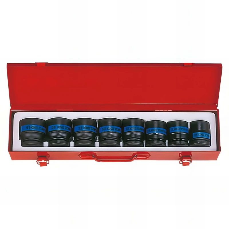 King Tony - Set of 8 3/4" Metric Impact sockets - 21 to 41 mm - Image 1