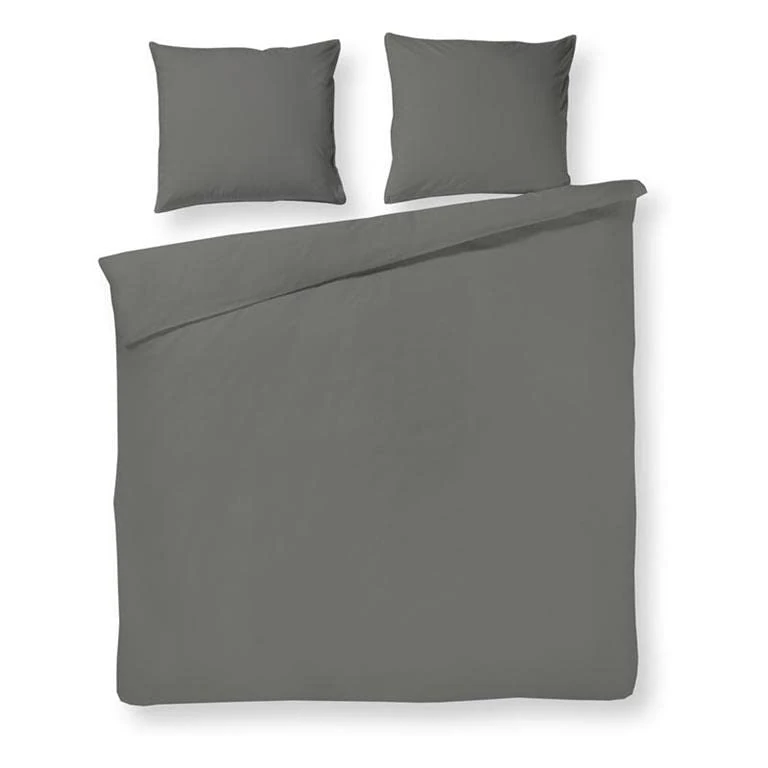 Papillon pom Duvet Covers Grey, Cotton Percale, Gray, 200 x 200/220 cm