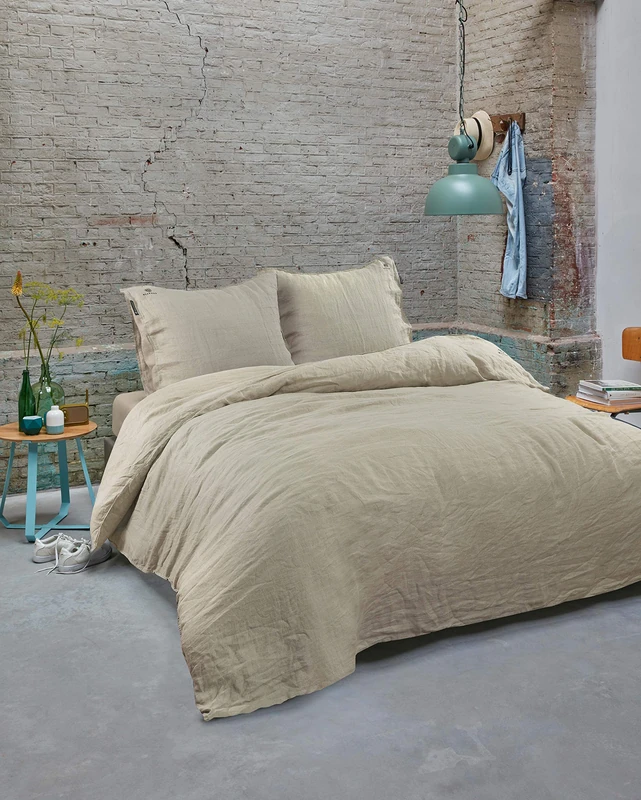 BLCKOUT Alabama Duvet Cover 240 x 200/220 cm Beige Linen - Image 1