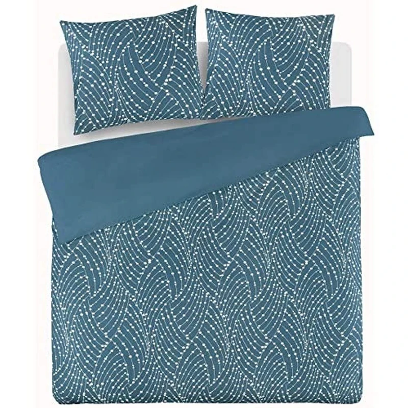 daydream Hazel Petrol Duvet Cover, Cotton, Multi-Coloured, 240 x 200/220 cm