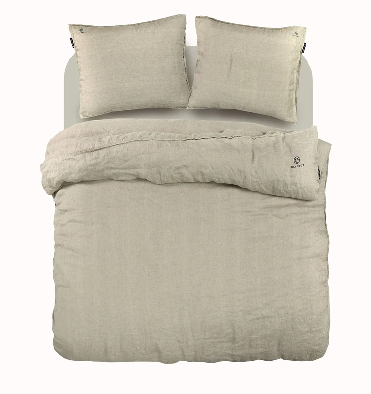 BLCKOUT Alabama Duvet Covers, Beige, Linen, 200 x 200/220 cm