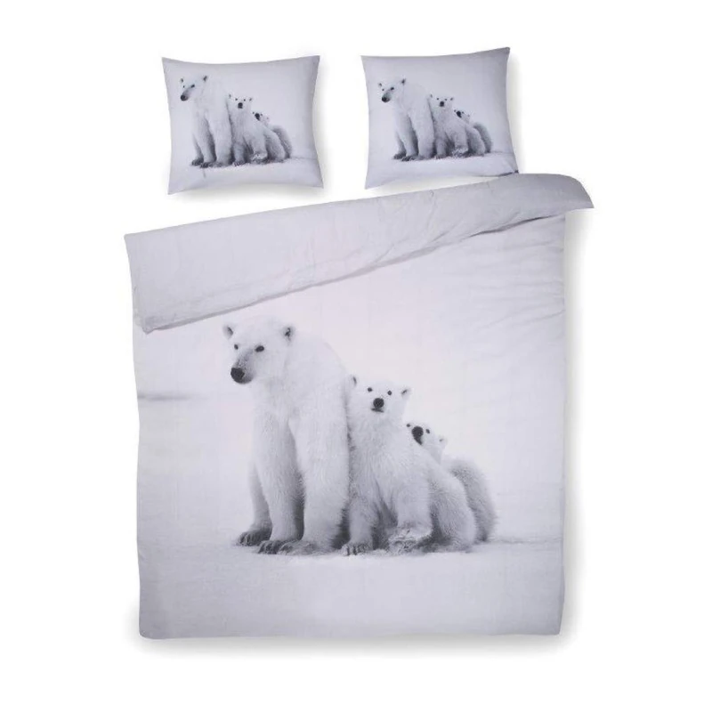 Papillon Flanel IJsbeer Flannel Duvet Covers, Cotton, Multi-Coloured, 240 x 200/220 cm - Image 1