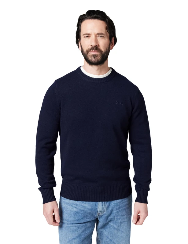 Schott NYC Men's Pllance1 Pullover Sweater Not Applicable, Navy, Small