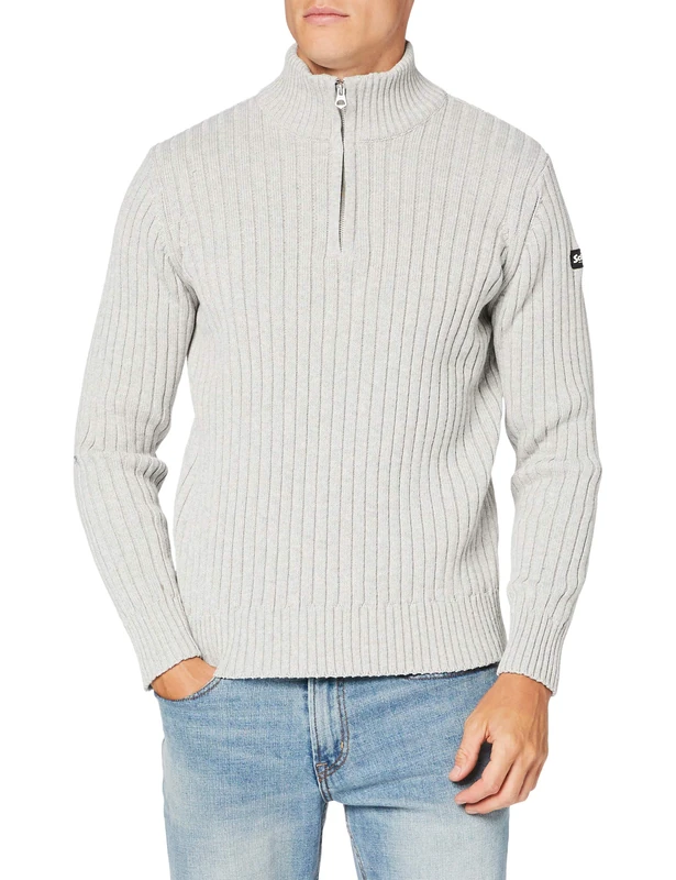 Schott NYC Men's Plecorage2 Pullover Sweater Not Applicable, HEA L.Grey, Xx-Large