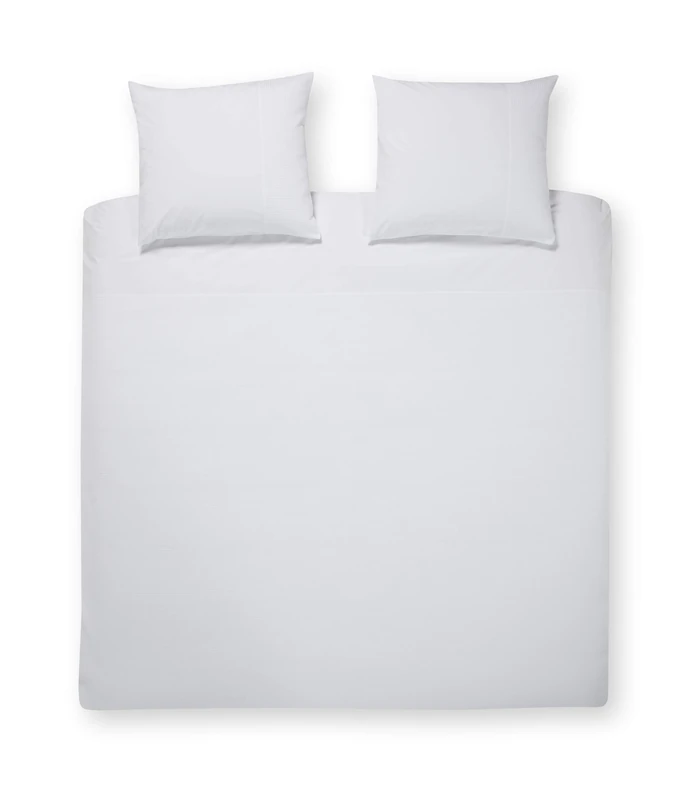 Papillon Deluxe+ Mendoza Duvet Covers, White, Cotton, 140 x 200/220 cm