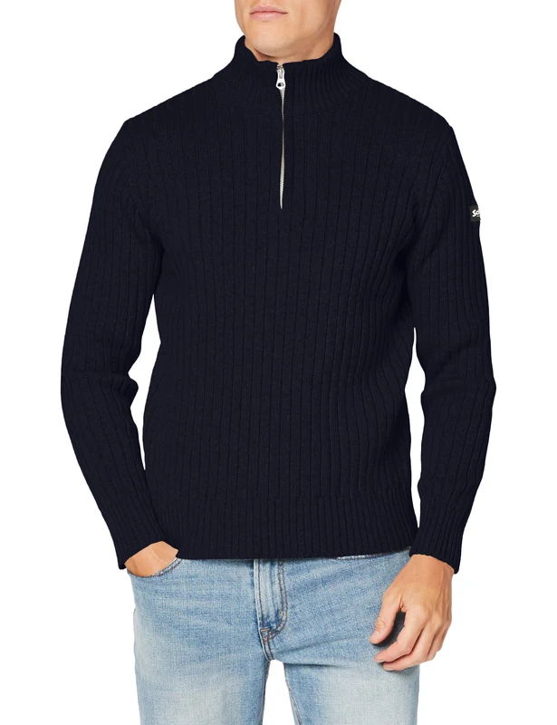 Schott NYC Men's Plecorage2 Pullover Sweater, Navy, XXX-Large