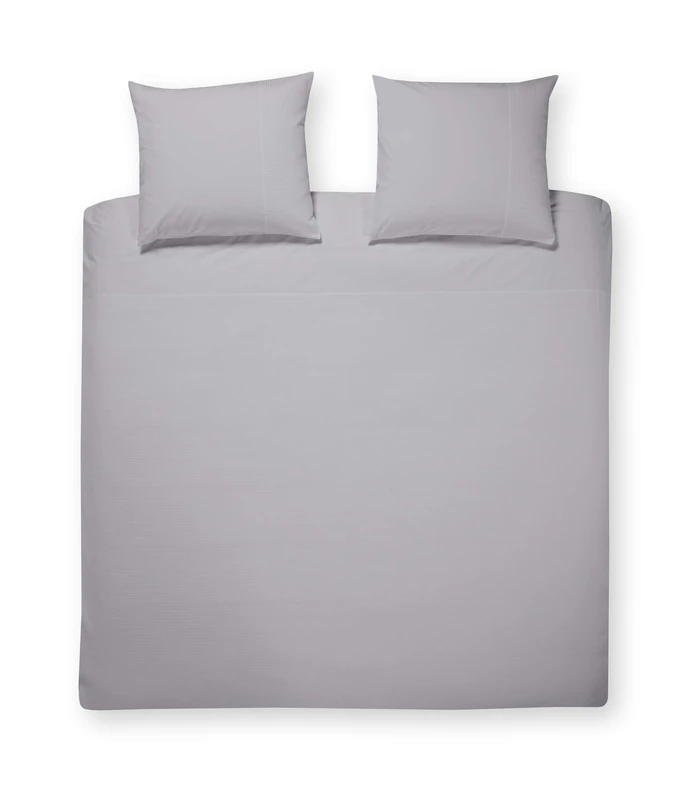 Papillon Mendoza Duvet Covers Grey, Cotton Percale, Gray, 140 x 200/220 cm