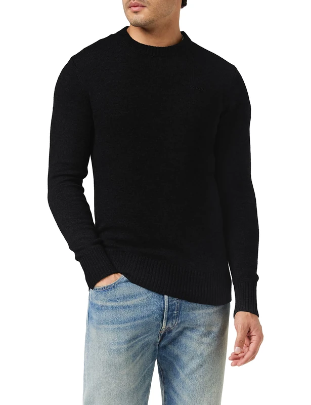Schott NYC Men's Pllance1 Pullover Sweater Not Applicable, Black, Small - Image 1