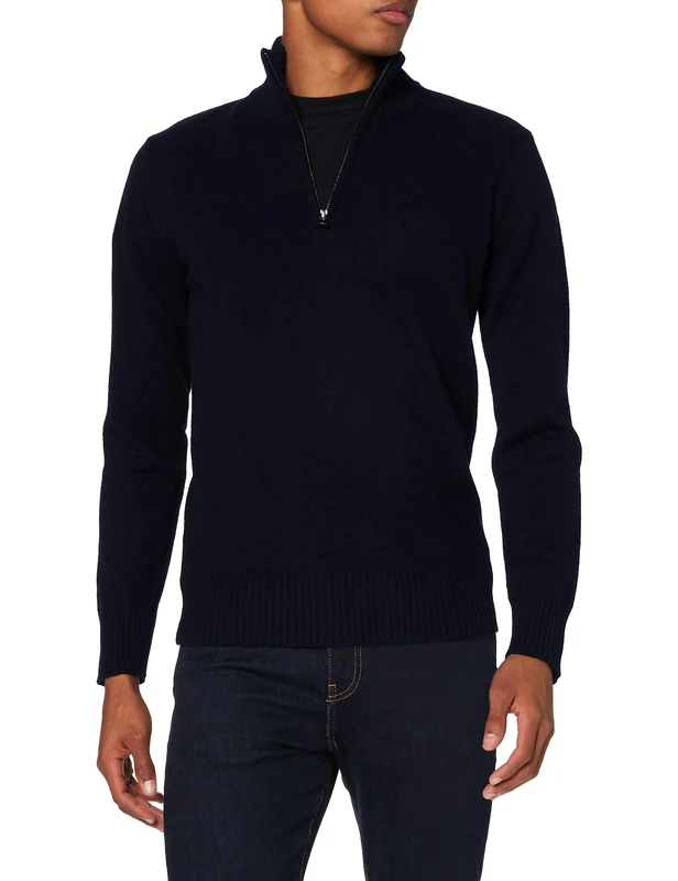 Schott NYC Men's Pllance2 Pullover Sweater Not Applicable, Navy, Small