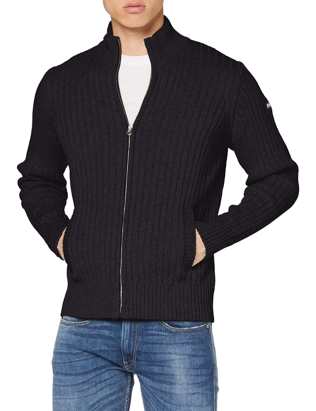 Schott NYC Men's Plecorage1 Pullover Sweater Not Applicable, Anthracite, X-Large