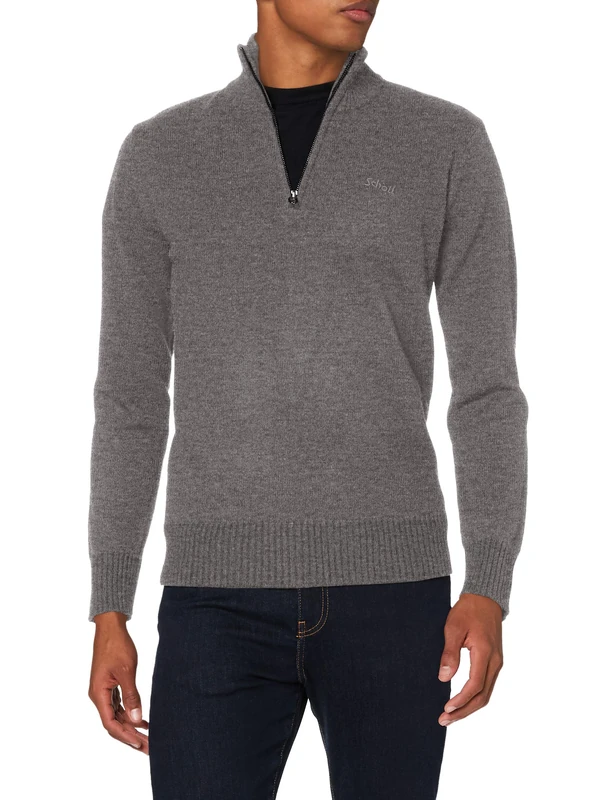 Schott NYC Men's Pllance2 Pullover Sweater Not Applicable, H Grey, Small