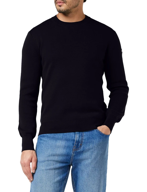 Schott NYC Men's Plkern1 Pullover Sweater Not Applicable, Navy, Medium - Image 1