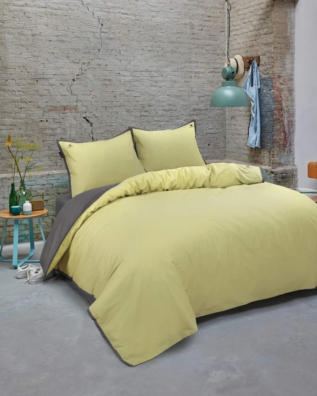BLCKOUT California Duvet Covers, Yellow, Cotton, 200 x 200/220 cm