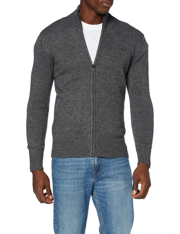 Schott NYC Men's Pllance3 Pullover Sweater, Anthracite, Medium
