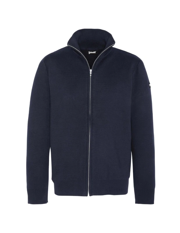 Schott NYC Men's Plkern2 Pullover Sweater Not Applicable, Navy, Large