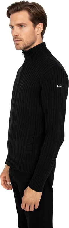 Schott NYC Men's Plecorage1 Pullover Sweater Not Applicable, Black, Medium