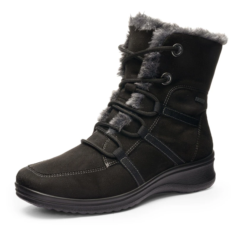 ara Women's MÜNCHEN Snow Boot, Schwarz,Graphit, 5 UK