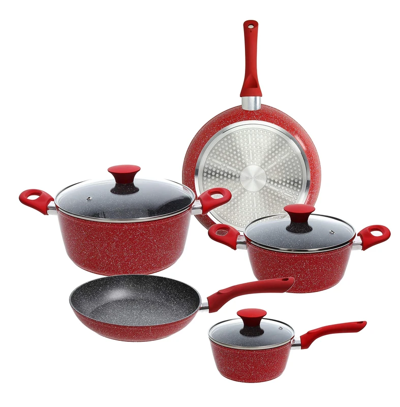 Tognana V979119REDS Brush and Pan Set, Aluminium Plastic Glass, red