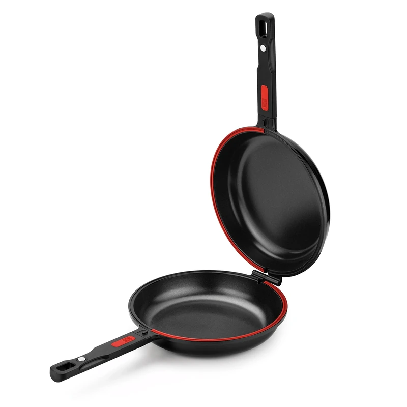 BRA Dupla Premiere Cast Aluminium Double Pan for Omelettes, Non-Stick, Suitable for All Cookers Including Induction 20 cm [Amazon Exclusive]