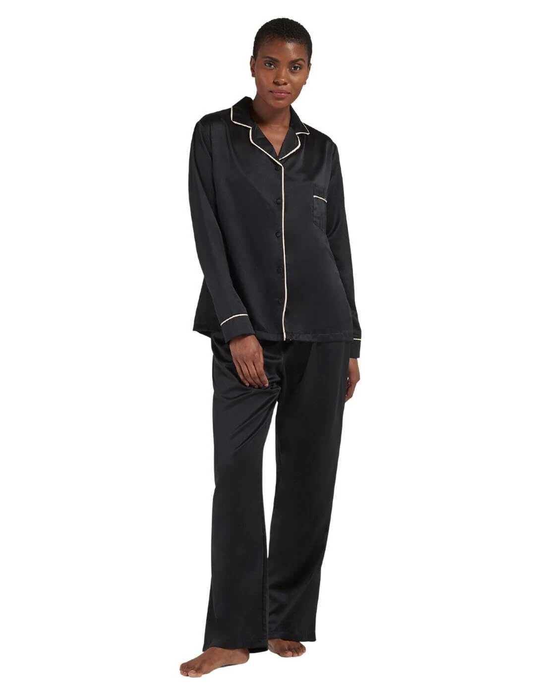 BLUEBELLA 32719 Women's Claudia Black/Pale Pink Pyjama Set 20