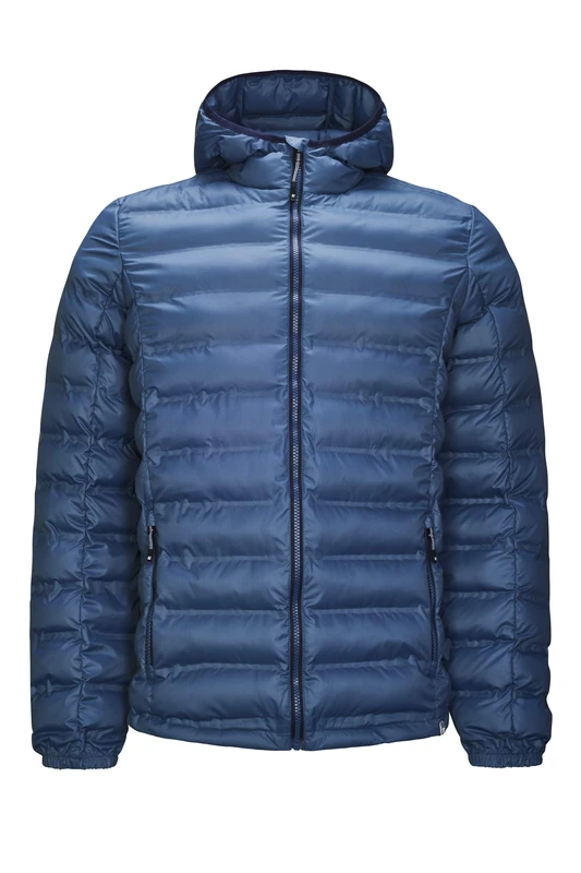 Killtec Men's Jylon Jacket in Down Look with Hood, mens, 35379-000, Steel Blue, S - Image 1