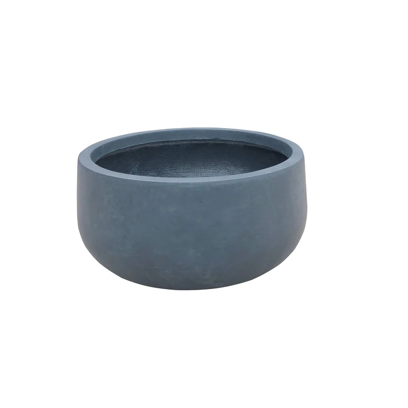 Kante Planter, Concrete, Charcoal, 19.6" D