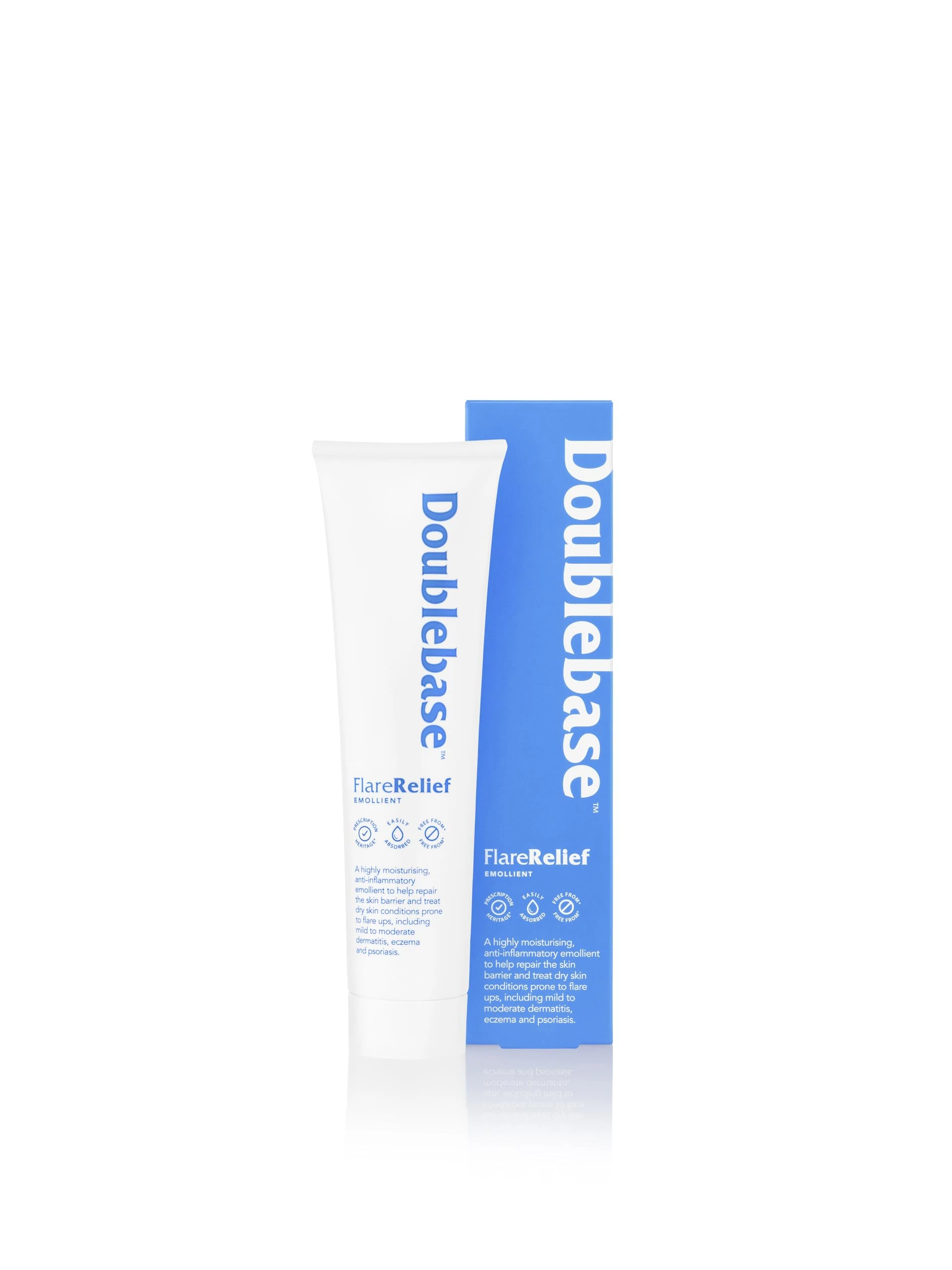 Doublebase Flare Relief Emollient for the Treatment and Relief of Dry Skin Conditions Such as Eczema, Psoriasis and Dermatitis, 100g Tube