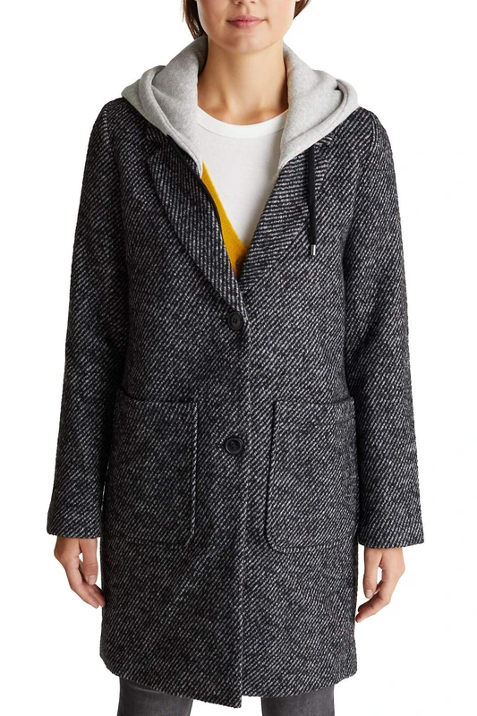 ESPRIT edc Women's 080cc1g305 Jacket Not Applicable, 001/Black, L