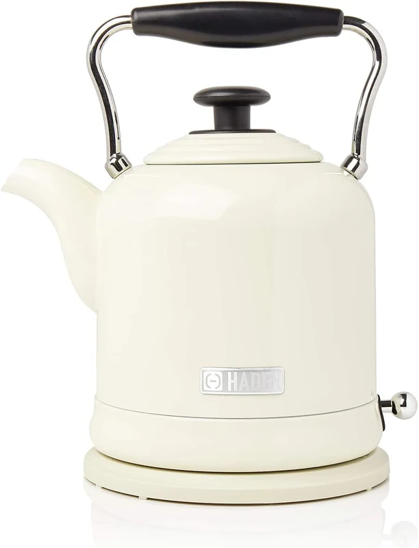 Haden 3000W Highclere Cordless Kettle, 1.5 Litre Capacity, Cream