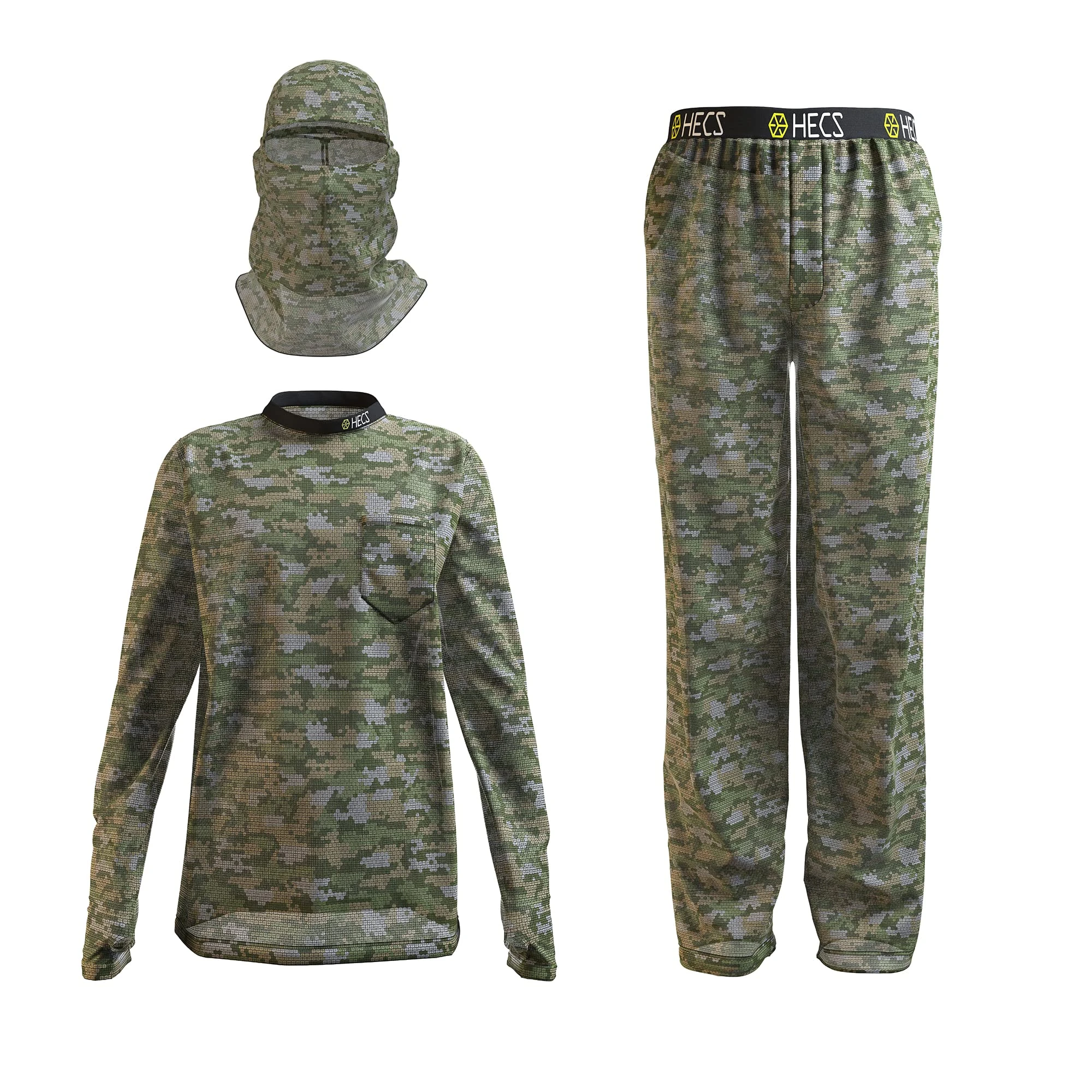 HECS Hunting HECStyle Stealth Screen Lightweight- 3-Piece Camo Suit - Deer & Big Game Hunting Suits for Men and Women - Anywhere Camo - 2X-Large
