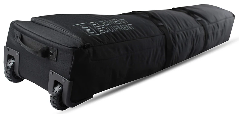 Element Equipment Wheeled Padded Ski Bag Ultimate Double - Premium High End Double Roller Travel Bag, Black, 195, Rugged