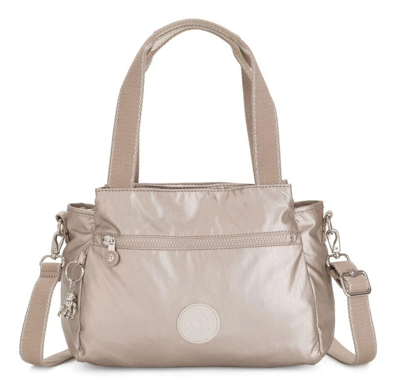 Kipling ALVAR Medium crossbody, Metallic Glow (Silver) - Monkey May Vary