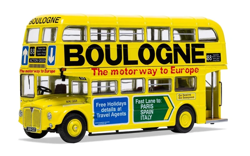 Corgi OM46315A AEC Type RM - London Transport - 359 CLT - Route 88 Acton Green - Boulogne, The Motorway to Europe Bus