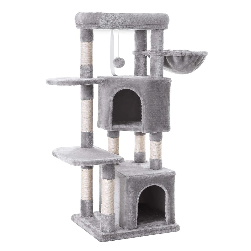 Feandrea Cat Tree Activity Centre, 120 cm, Light Grey PCT80W