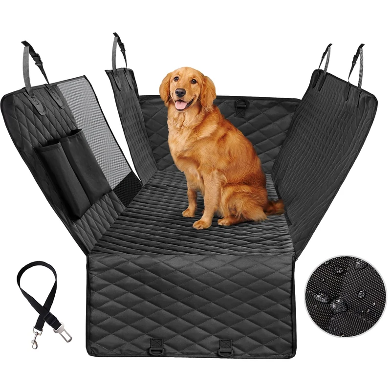 Vailge Dog Seat Cover - Waterproof Car Hammock with Mesh Window